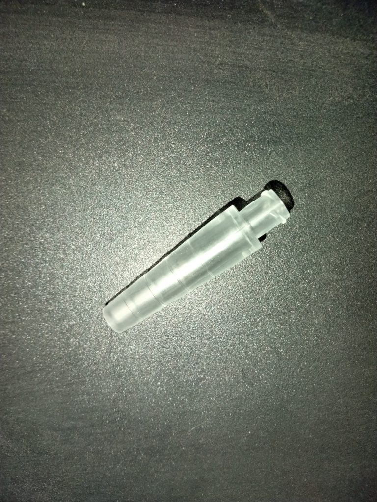 Adapter female Luer Lock end to larger tube (5/16 ID) Nephrostomy